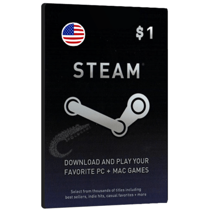 خرید گیفت کارت 1 دلاری Steam آمریکا