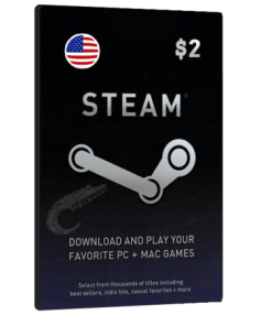 خرید گیفت کارت 2 دلاری Steam آمریکا