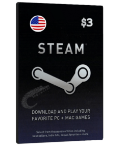 خرید گیفت کارت 3 دلاری Steam آمریکا