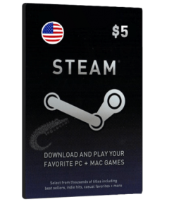 خرید گیفت کارت 5 دلاری Steam آمریکا
