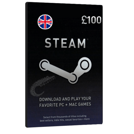 خرید گیفت کارت 100 پوندی Steam انگلیس