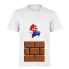 خرید تی شرت سفید طرح ماریو 1