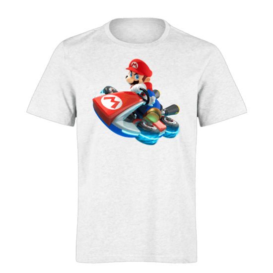 خرید تی شرت سفید طرح ماریو 3