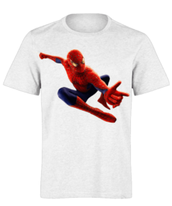 خرید تی شرت سفید طرح مرد عنکبوتی 1