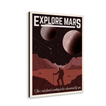 خرید تابلو بوم طرح فضا نوردی در مریخ 2