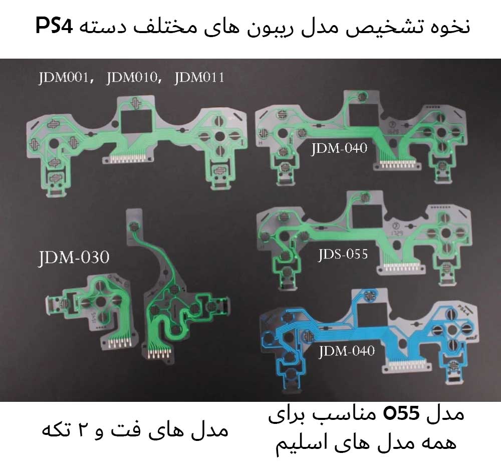 نخوه تشخیص مدل ریبون های مختلف دسته PS4